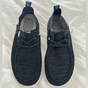 Hey Dude Women's Jet Black Slip-On Flats Size 6 NWOT